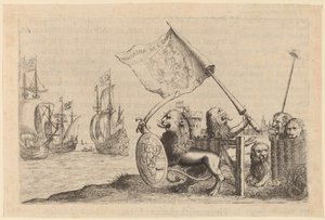 Lionit suojelevat Yhdistyneiden maakuntien puutarhaa, 1634.