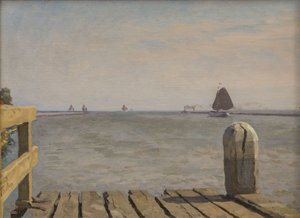 Laituri Enkhuizenissa, 1918. tekijältä Willem Bastiaan Tholen