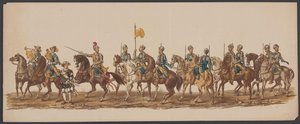 Delftin paraati 1862, ensimmäinen ryhmä Delftin kuninkaallisen akatemian neljäs lustrum - Ao. 1862 - Costumed Optogt (sarjan nimi esineellä)