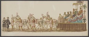 Delftin paraati 1862, kuudes ryhmä Delftin kuninkaallisen akatemian neljäs lustrum - Ao. 1862 - Costumed Optogt (sarjan nimi esineellä)