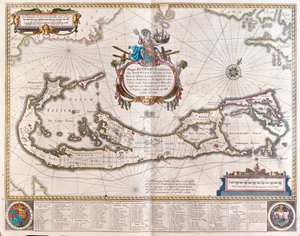 Bermuda, teoksessa "Theatrum Orbis Terrarum, sive Atlas Novus", kirjoittanut Willem Blaeu, Amsterdam. tekijältä Willem Blaeu