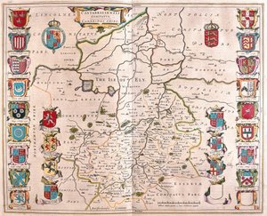 Cambridge shire, teoksessa "Theatrum Orbis Terrarum, sive Atlas Novus", Willem Blaeu, Amsterdam. tekijältä Willem Blaeu