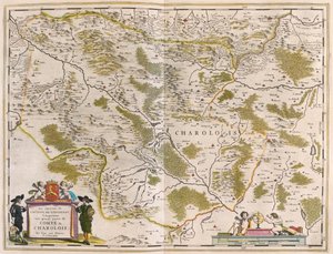 Charlois Burgundissa, teoksessa "Theatrum Orbis Terrarum, sive Atlas Novus", Willem Blaeu, Amsterdam. tekijältä Willem Blaeu