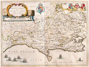 Dorchester (Dorset), julkaisussa "Theatrum Orbis Terrarum, sive Atlas Novus", Willem Blaeu, Amsterdam. tekijältä Willem Blaeu