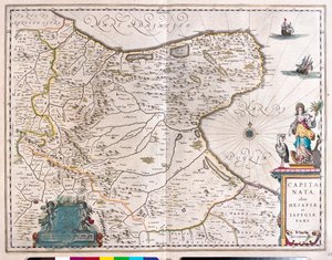 Foggia, Italia, Willem Blaeun teoksessa "Theatrum Orbis Terrarum, sive Atlas Novus", Amsterdam. tekijältä Willem Blaeu