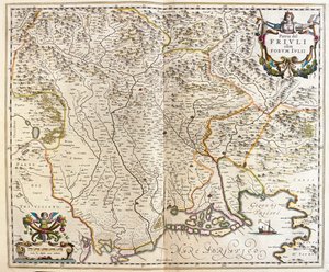 Friuli Venezia Giulia, Italia, Willem Blaeun teoksessa "Theatrum Orbis Terrarum, sive Atlas Novus", Amsterdam. tekijältä Willem Blaeu