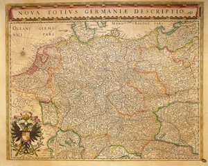 Hodierna Germany Willem Bleaun Theatrum Orbis Terrarumilta Amsterdamista tekijältä Willem Blaeu
