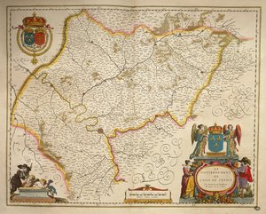 Ile-de-France, Ranskan saari Willem Bleaun Theatrum Orbis Terrarumilta, Amsterdam tekijältä Willem Blaeu