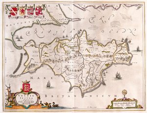 Isle of Wight, teoksessa "Theatrum Orbis Terrarum, sive Atlas Novus", Willem Blaeu, Amsterdam. tekijältä Willem Blaeu