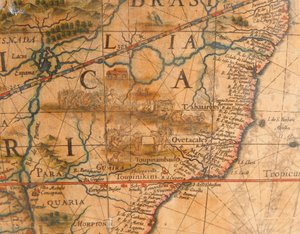 Suuri pari kirjaston maapalloa, maanpäällinen 1645/48, taivaallinen n. 1630 jälkeen tekijältä Willem Blaeu