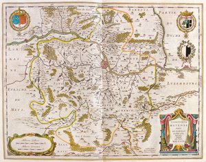 Lorraine, Metz, Willem Blaeun teoksessa "Theatrum Orbis Terrarum, sive Atlas Novus", Amsterdam. tekijältä Willem Blaeu