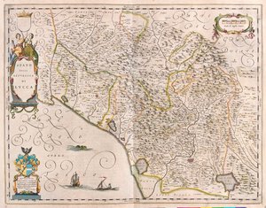 Lucca, Italia, Willem Blaeun teoksessa "Theatrum Orbis Terrarum, sive Atlas Novus", Amsterdam. tekijältä Willem Blaeu