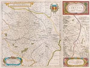 Lymoges - Clermont - Ferrand, Willem Blaeun "Theatrum Orbis Terrarum, sive Atlas Novus", Amsterdam. tekijältä Willem Blaeu