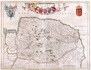 Northfolk, teoksessa "Theatrum Orbis Terrarum, sive Atlas Novus", Willem Blaeu, Amsterdam. tekijältä Willem Blaeu