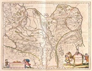 Tartaria sekä Kiinan ja Korean pohjoisosat, teoksessa "Theatrum Orbis Terrarum, sive Atlas Novus", Willem Blaeu, Amsterdam. tekijältä Willem Blaeu
