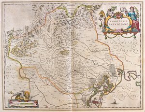 Treviso, Italia, Willem Blaeun teoksessa "Theatrum Orbis Terrarum, sive Atlas Novus", Amsterdam. tekijältä Willem Blaeu