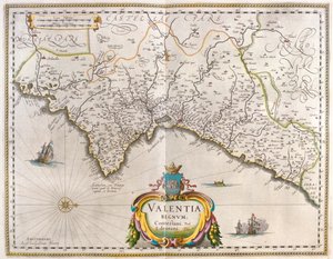 Valencia, teoksessa "Theatrum Orbis Terrarum, sive Atlas Novus", Willem Blaeu, Amsterdam. tekijältä Willem Blaeu