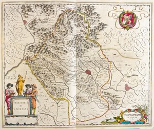 Vicenza, Italia, Willem Blaeun teoksessa "Theatrum Orbis Terrarum, sive Atlas Novus", Amsterdam. tekijältä Willem Blaeu