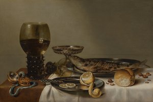 Asetelma Roemer ja katsella tekijältä Willem Claesz. Heda
