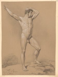 Seisova miesalasti edestä katsottuna (2. palkinto 1811) tekijältä Willem Grebner