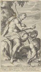 Pariisi ja Mercurius Pariisin tuomio (otsikko esineessä) Oordeel van Paris (sarjan nimi) tekijältä Willem Isaacsz. van Swanenburg