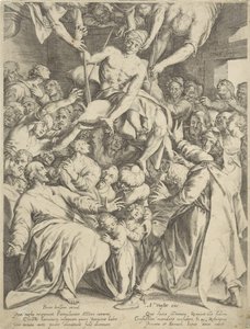 Halvaantunut laskettiin Kristuksen luo katon läpi tekijältä Willem Isaacsz. van Swanenburg