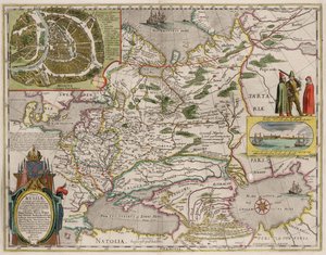 Venäjän ja Moskovan kartta Lähde: Maailman kartta..., 1645
