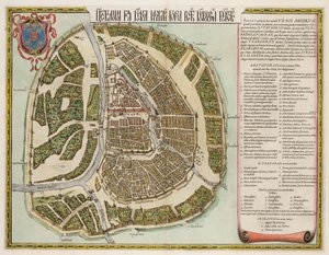 Moskovan Kremlin kartta 1500-luvulta Castellum Urbis Moskvae, 1662 tekijältä Willem Janszoon Blaeu