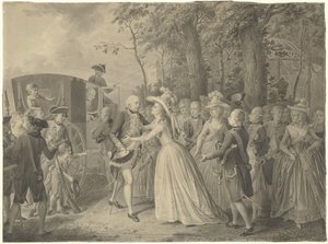 Prinsessa Wilhelminan tapaaminen veljensä Preussin kuninkaan Frederick III:n kanssa Clevesissä, 1788