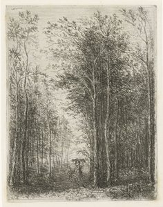 Metsämaisema puunkeräilijöillä tekijältä Willem Matthias Jan van Dielen