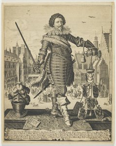 Frederik Hendrik, Oranssin prinssi, n.1634 (kaiverrus) tekijältä Willem Outgertsz Akersloot