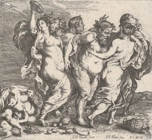Juopunut Silenus nymfien ja satyyrien seurassa, 1632.