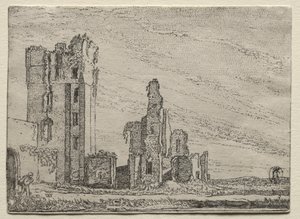 Huys Te Kleefin linnan rauniot lähellä Haarlemia, n. 1616.