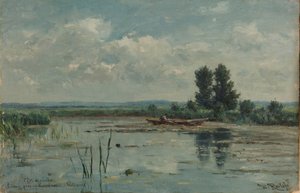 Järvi lähellä Loosdrechtiä Vesiarkki lähellä Loosdrechtiä tekijältä Willem Roelofs (I)