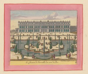 Ansicht des Palastes von Versailles von der Park- und Gartenseite tekijältä Willem Swidde