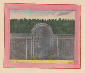 Laubengang mit halbrunder Nische für eine Hecke in den Gärten von Versailles tekijältä Willem Swidde