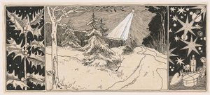 Tähti loistaa talvimaisemassa tekijältä Ludwig Willem Reymert Wenckebach