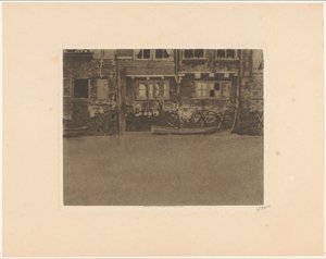Voorstraat 463, 461 ja 459 takajulkisivut Dordrechtissa tekijältä Willem Witsen (signed by artist)
