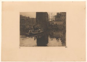 Näkymä haltuunotosta Montelbaanstorenissa Amsterdamissa tekijältä Willem Witsen (signed by artist)