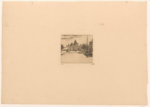 Nieuwmarkt Amsterdamissa tekijältä Willem Witsen (signed by artist)