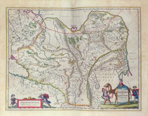 Siperian ja Kiinan kartta Le Theater du Mondesta tai New Atlasista, 1645