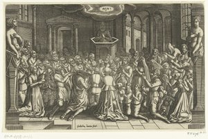 Kiitos Leidenin helpotuksesta, 1574 Leiden piirityksen ja helpotuksen aikana, 1574 (sarjan nimi) tekijältä Willem de Haen