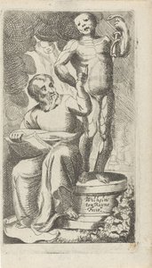 Kuvitus kirjan "Meditationes in magni Hippocratis" nimisivulle tekijältä Willem ten Rhijne