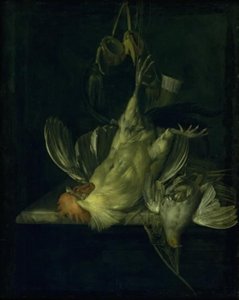 Kuollut valkoinen kukko tekijältä Willem van Aelst