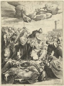 Hunien piirittämä Pyhä Ursula tekijältä Willem van Haecht (II)