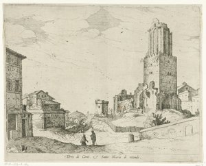 Torre delle Milizie ja Pantheon Torre di Conti e Santo Maria di retonde (otsikko esineessä) Rooman näkymät (sarjan nimi)