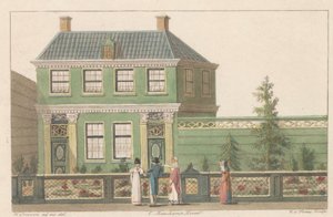 Rakennus itäpuolella 219 Zaandamissa, 1824 Kuva Pohjois-Hollannin talosta Zaandamissa / Representation d