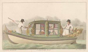 Zaanin telttametsästys, 1816 Noord-Hollandsch Tentjagtje Zaanilla / Une barque de Compagnie nommée Tentjagje à Zaandam (otsikko esineessä)