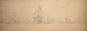 Alankomaiden laivaston sotaneuvosto tekijältä Willem van de the Elder Velde