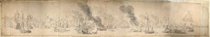 The Battle of the Sound, 29. lokakuuta 1658, noin 1658 (paperi). tekijältä Willem van de the Elder Velde